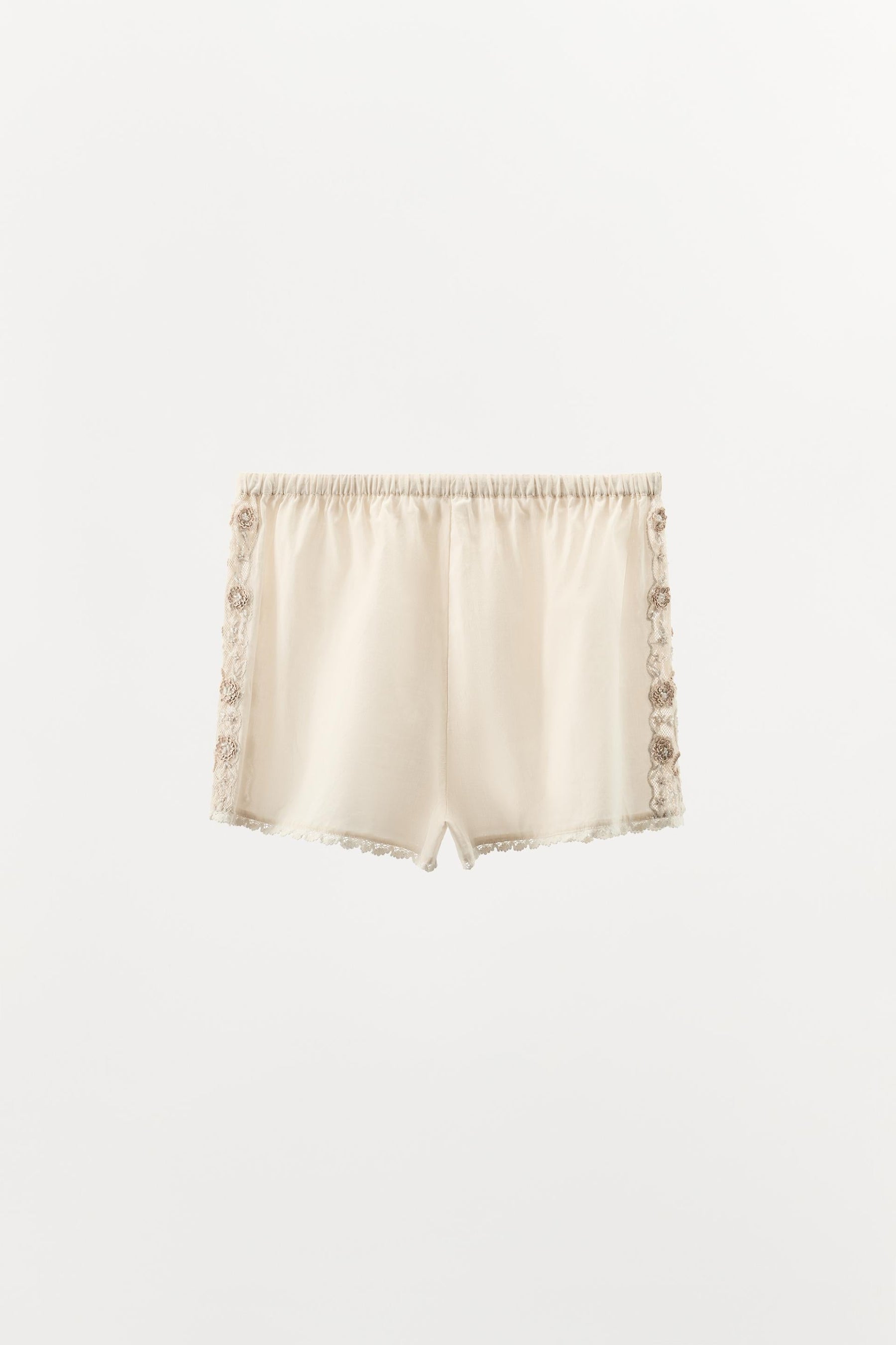 Embroidered Bead Shorts