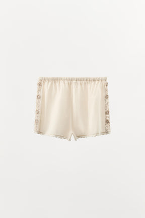 Embroidered Bead Shorts