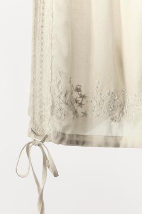 Embroidered Beaded Shorts