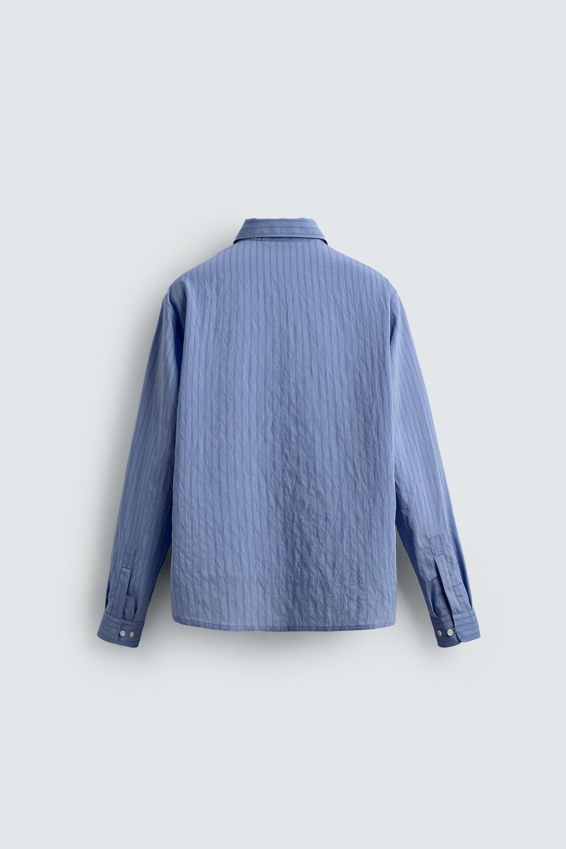 CREASED-EFFECT STRIPED FLOWING SHIRT - Image 8