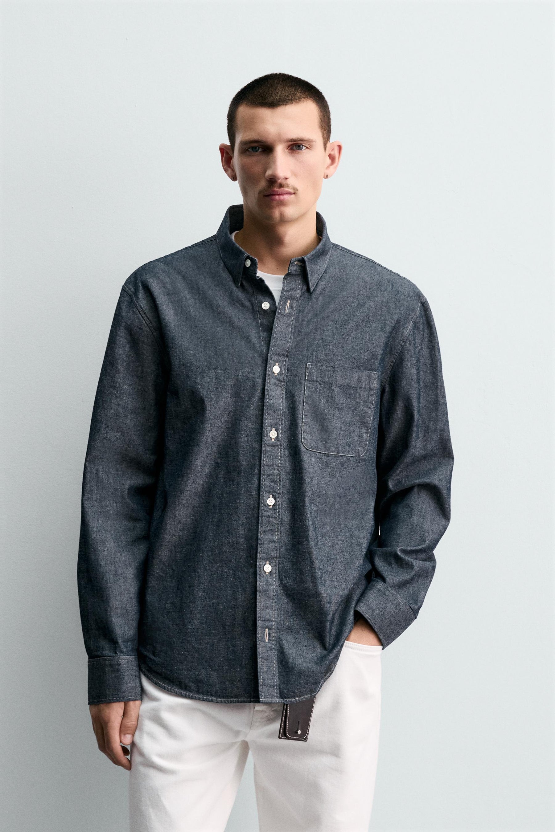 RELAXED FIT DENIM SHIRT - Image 2