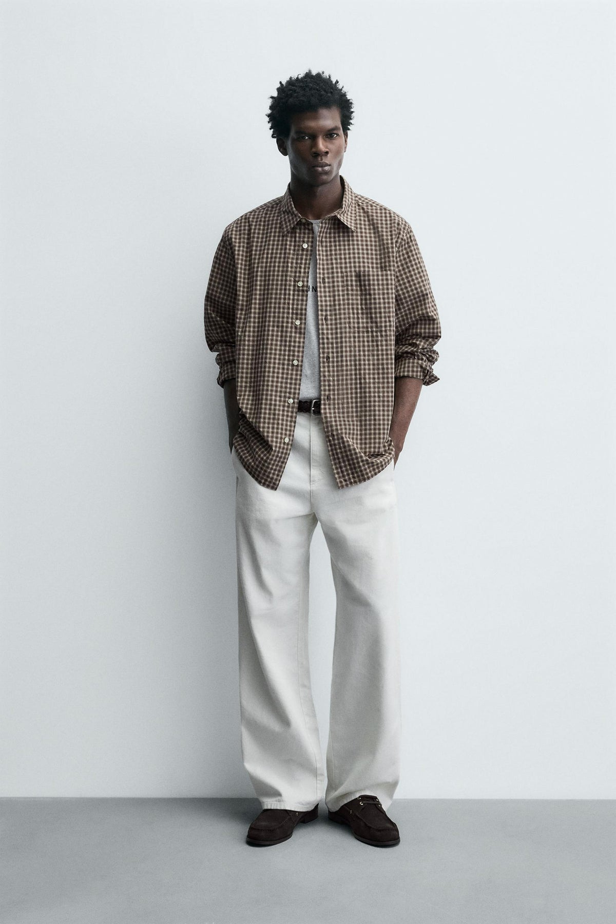 RELAXED FIT CHECK SHIRT - Image 1