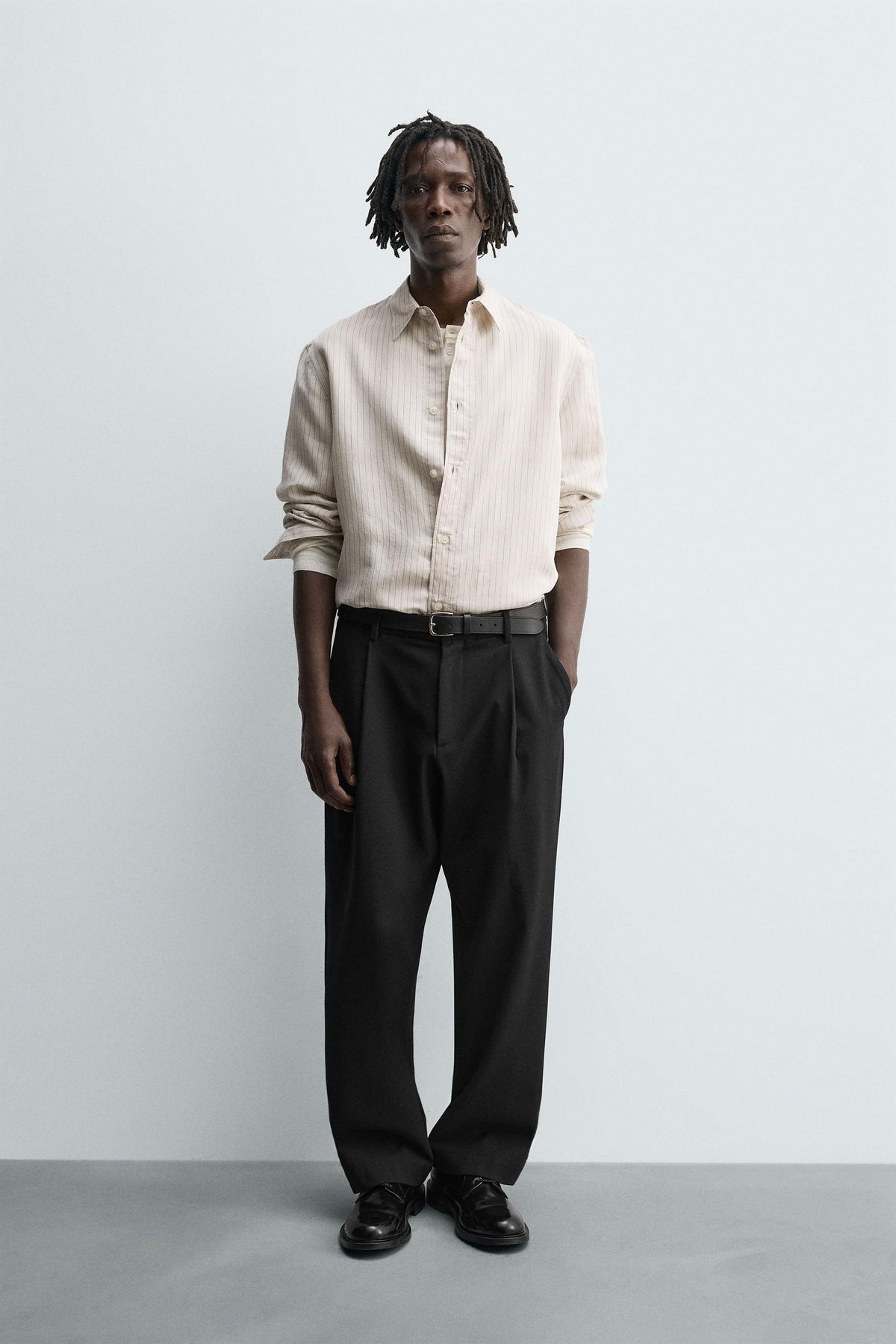 STRIPED RELAXED FIT SHIRT - Image 1