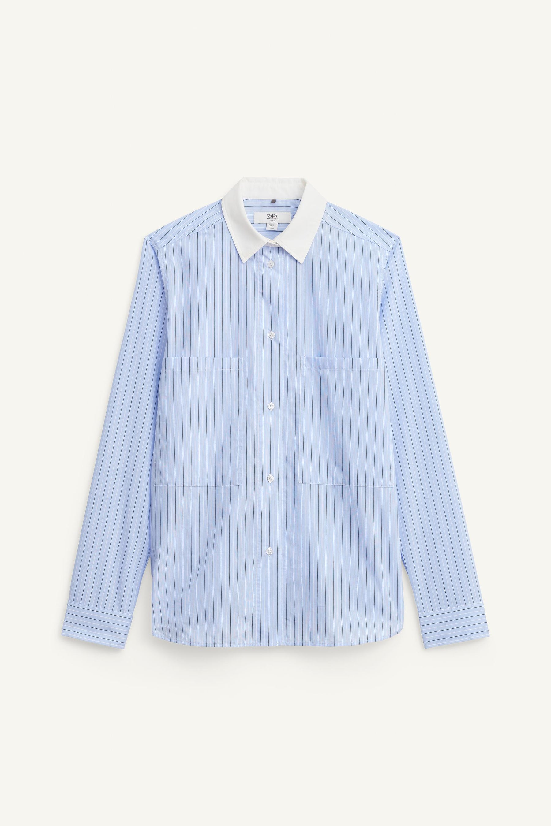 Striped Shirt with Contrast
