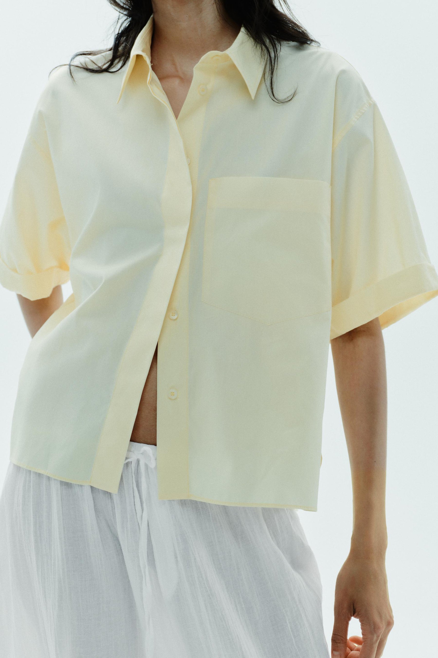 POPLIN SHIRT WITH POCKET