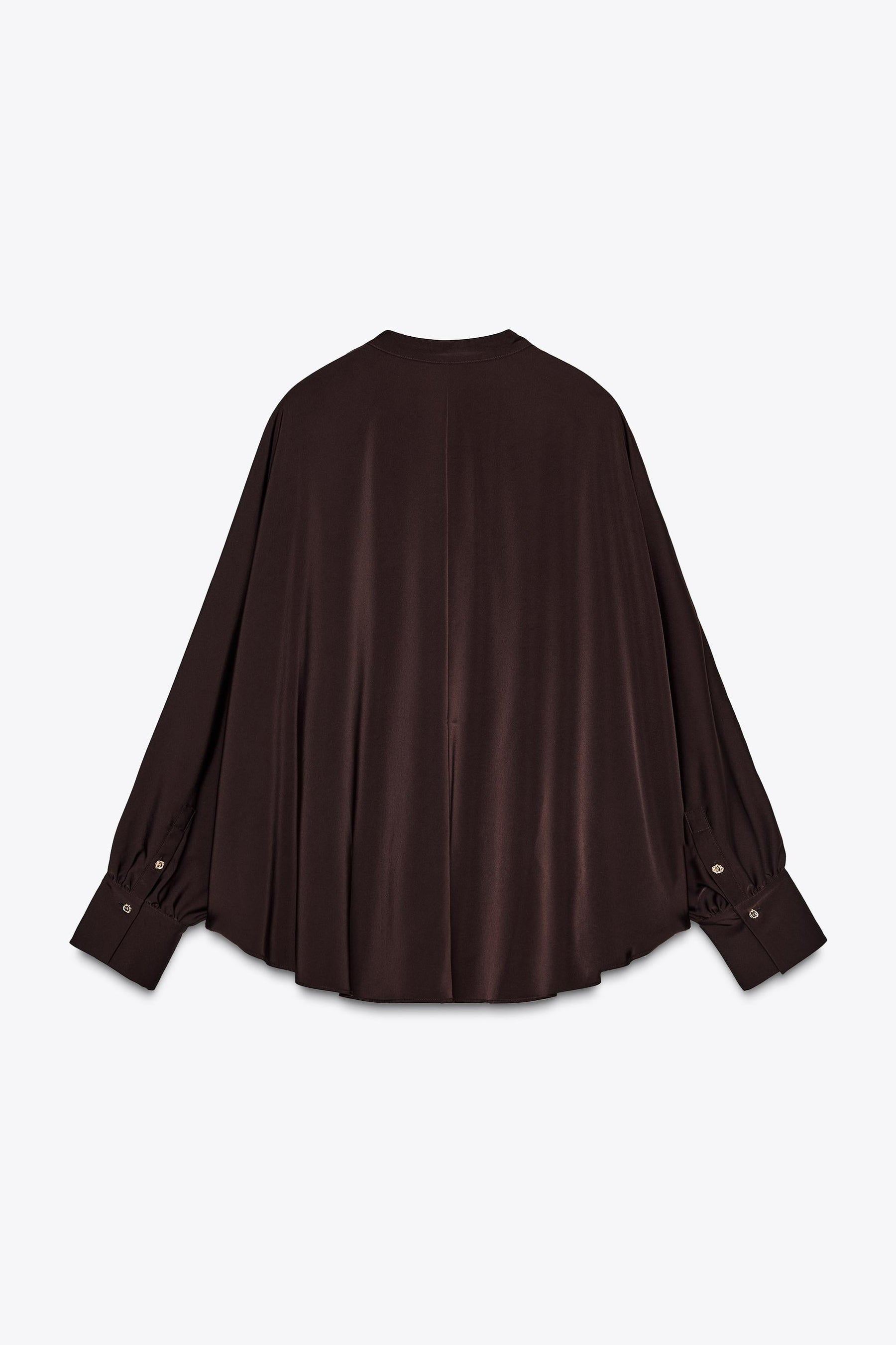 Satin Blouse with Sleeves