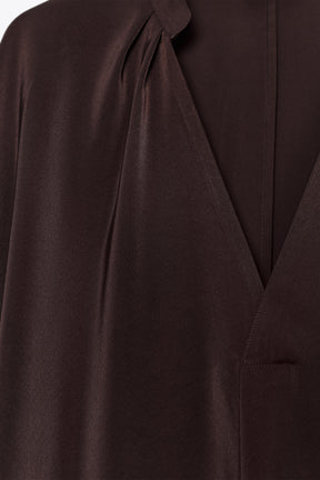 Satin Blouse with Sleeves