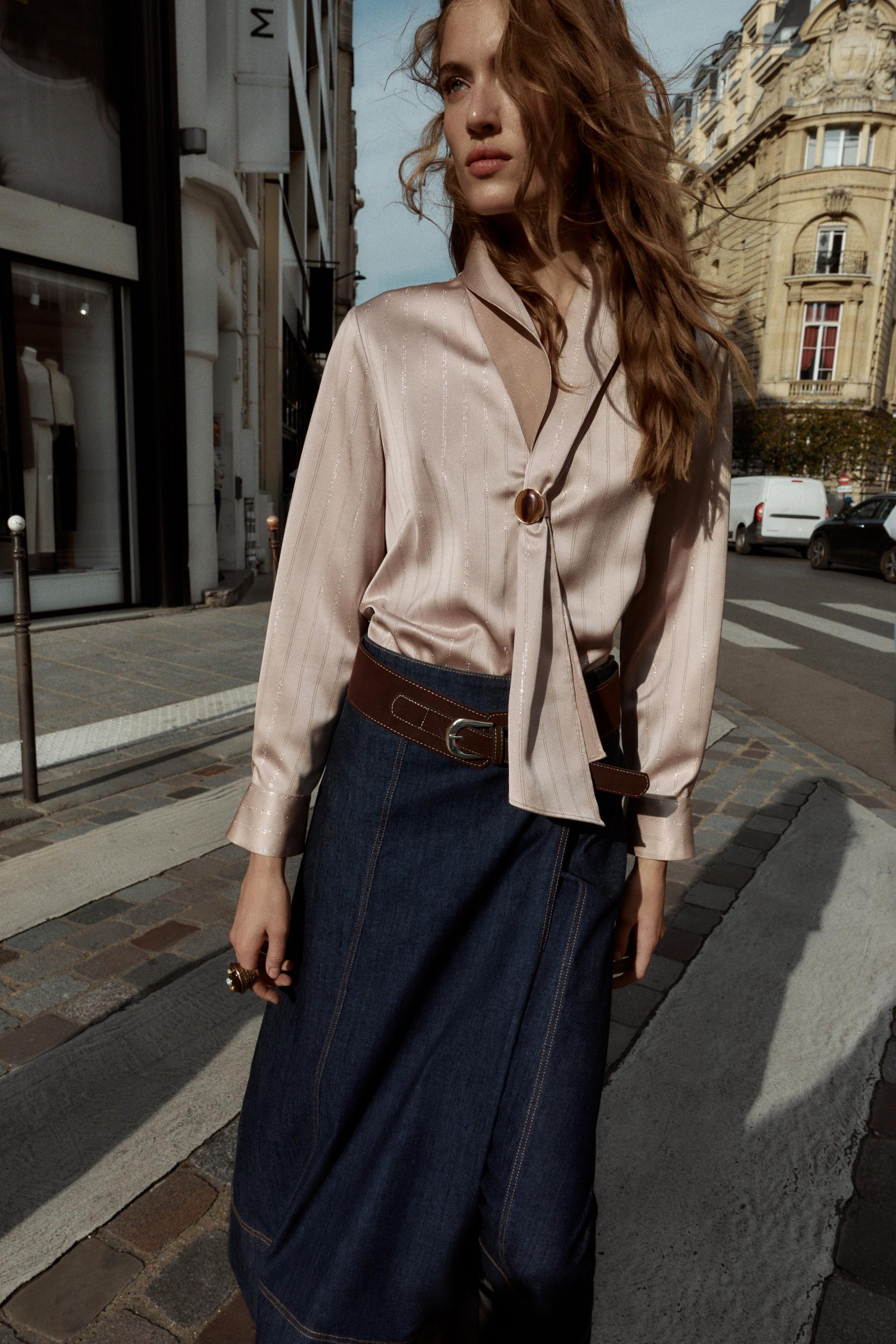 Metallic Appliqué Blouse