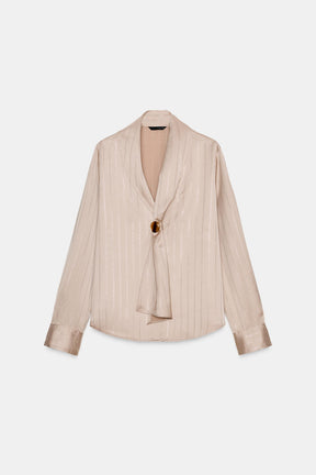 Metallic Appliqué Blouse