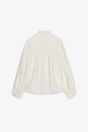 Ruffled Bow Blouse