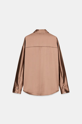 SATIN DROP-SHOULDER SHIRT