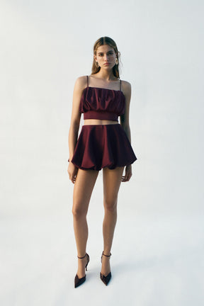 Strappy Balloon Blouse