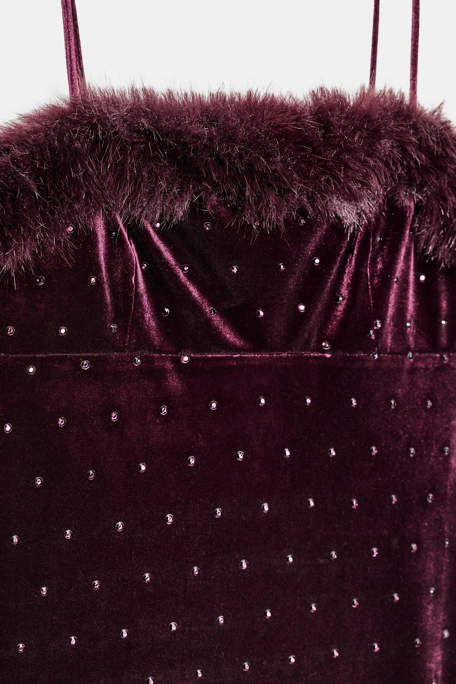Beaded Velvet Midi Dress