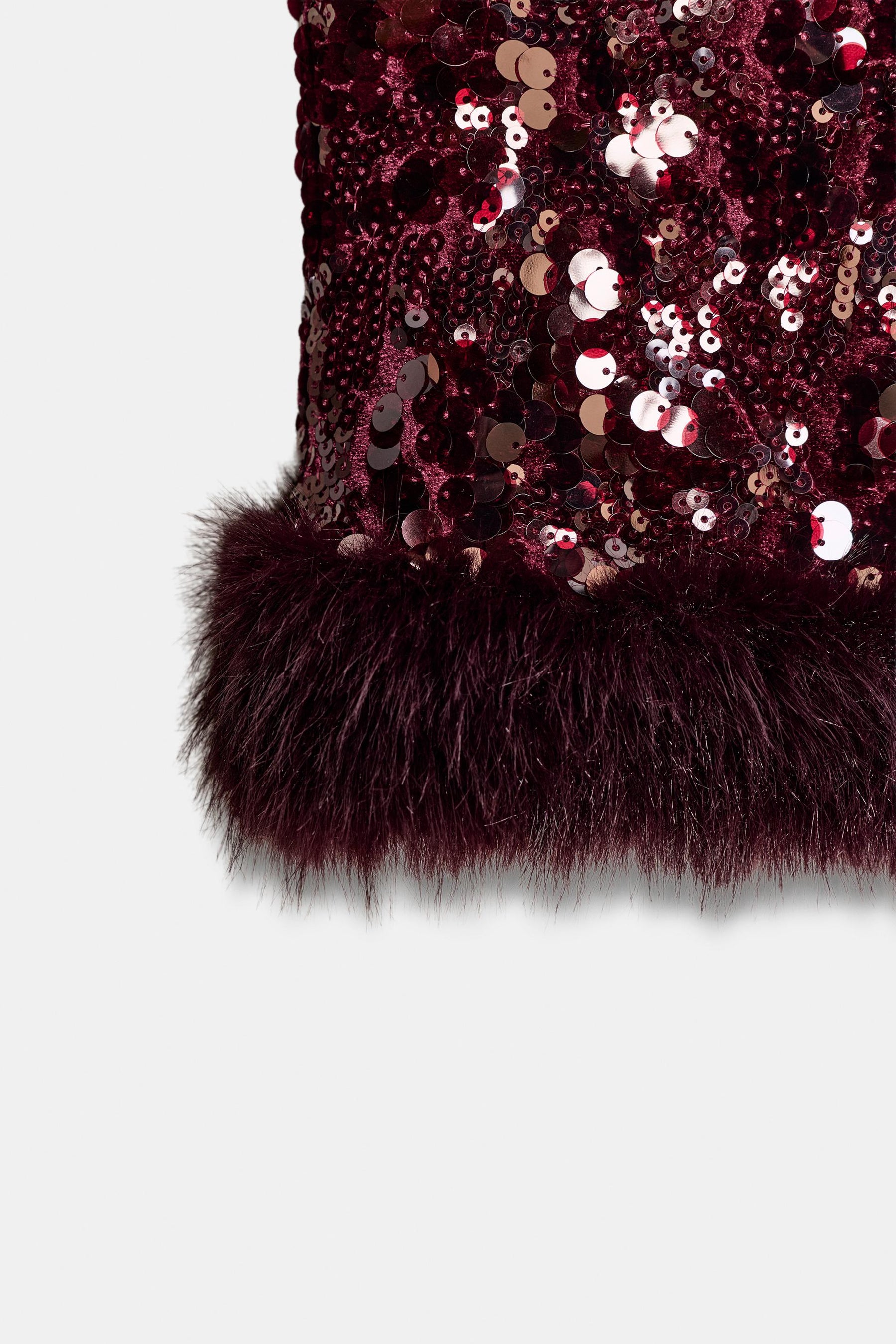 SEQUIN TOP WITH FAUX