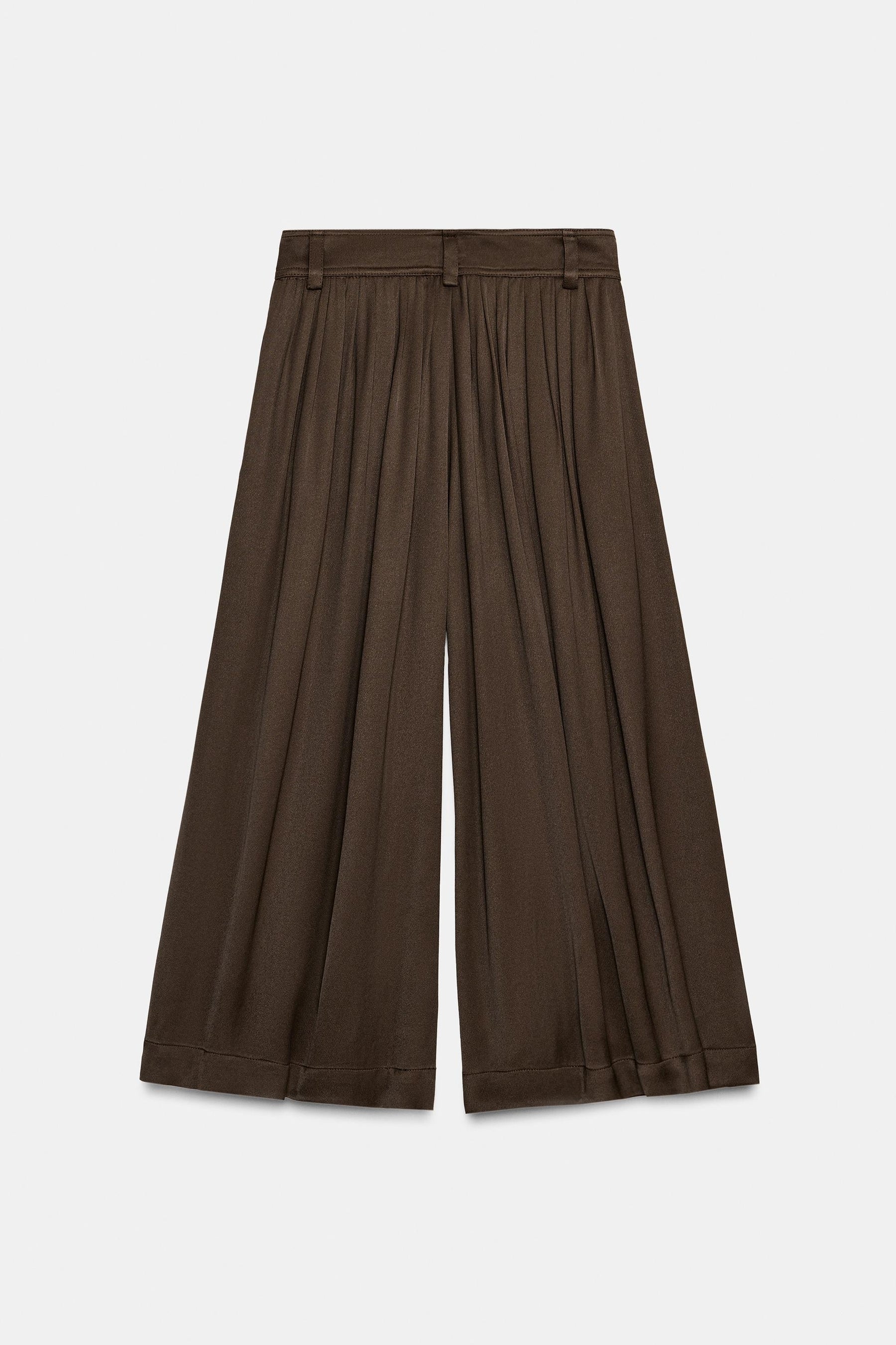 PLEATED WIDE-LEG TROUSERS