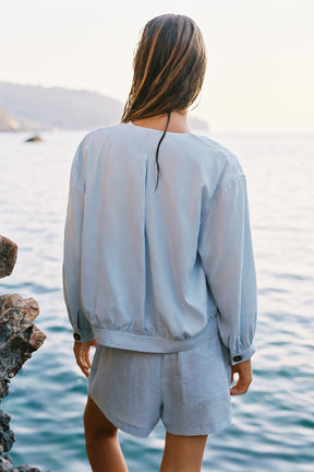BOMBER JACKET WITH LINEN BLEND - Image 3