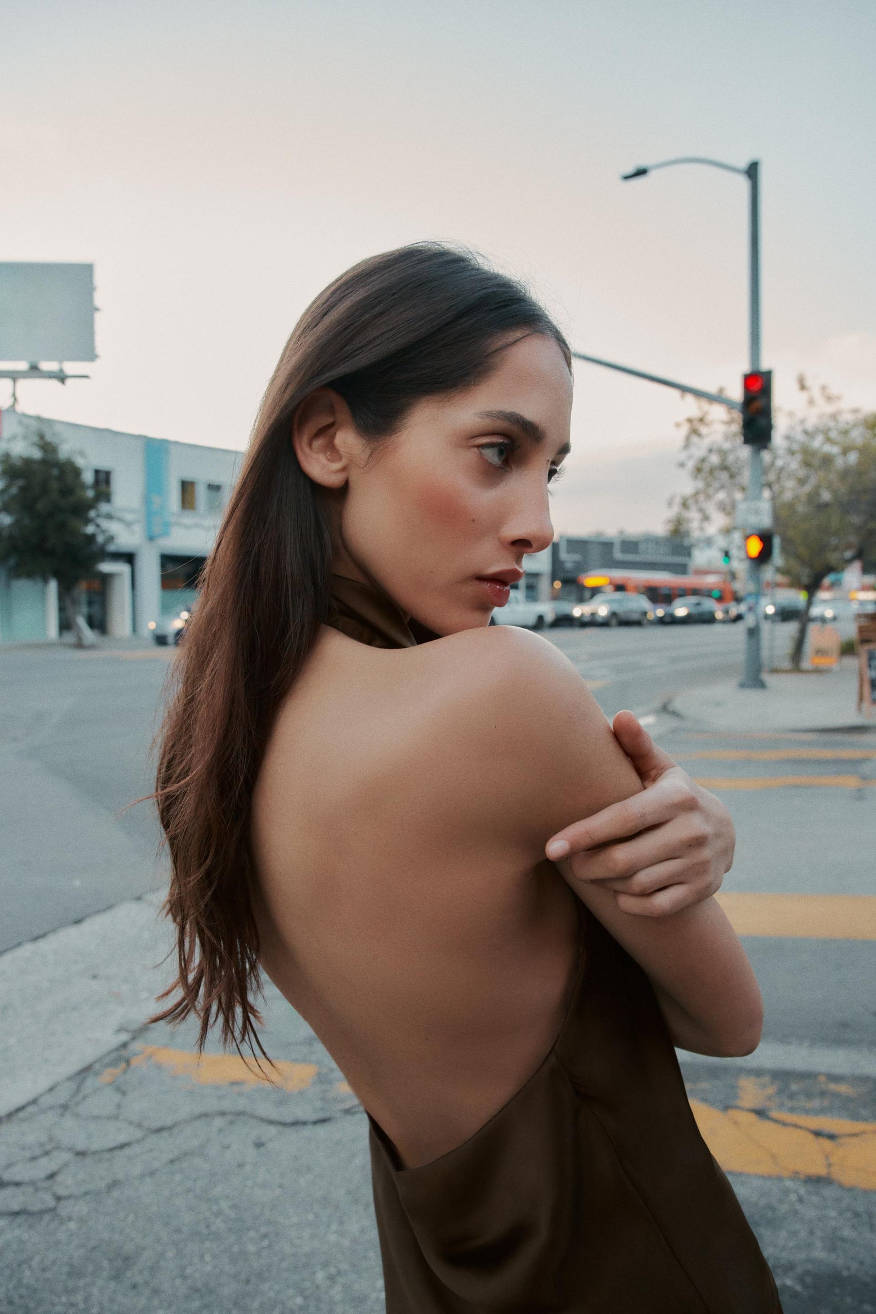 Satin halter top