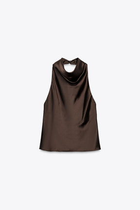 Satin halter top