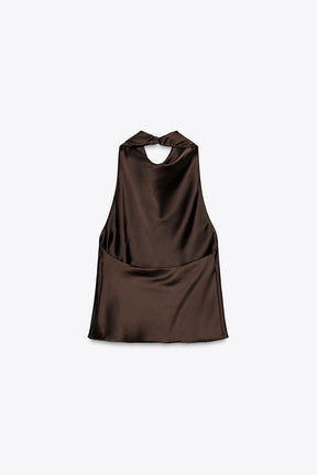 Satin halter top