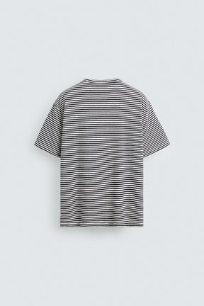 COTTON - LINEN STRIPED T-SHIRT - Image 7