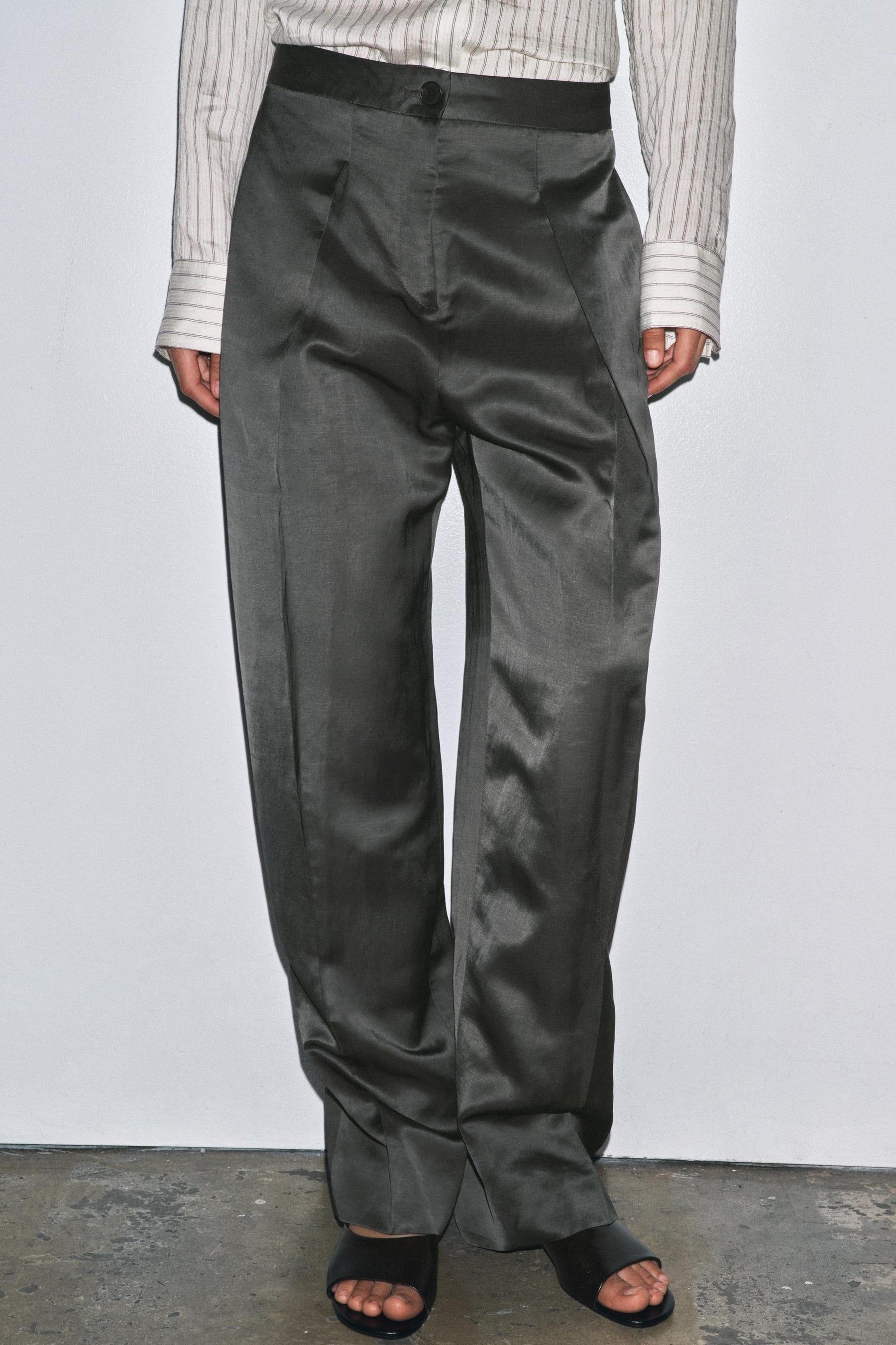 SATIN BLEND TROUSERS