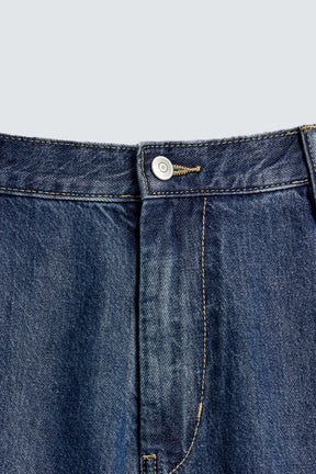LIGHTWEIGHT DENIM STRAIGHT-LEG BERMUDA SHORTS - Image 8