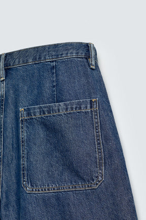 LIGHTWEIGHT DENIM STRAIGHT-LEG BERMUDA SHORTS - Image 9
