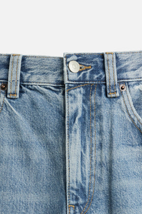 RIPPED BAGGY FIT DENIM BERMUDA SHORTS - Image 8