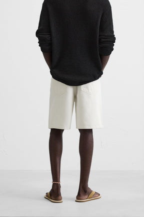 STRAIGHT-LEG DENIM BERMUDA SHORTS - Image 3