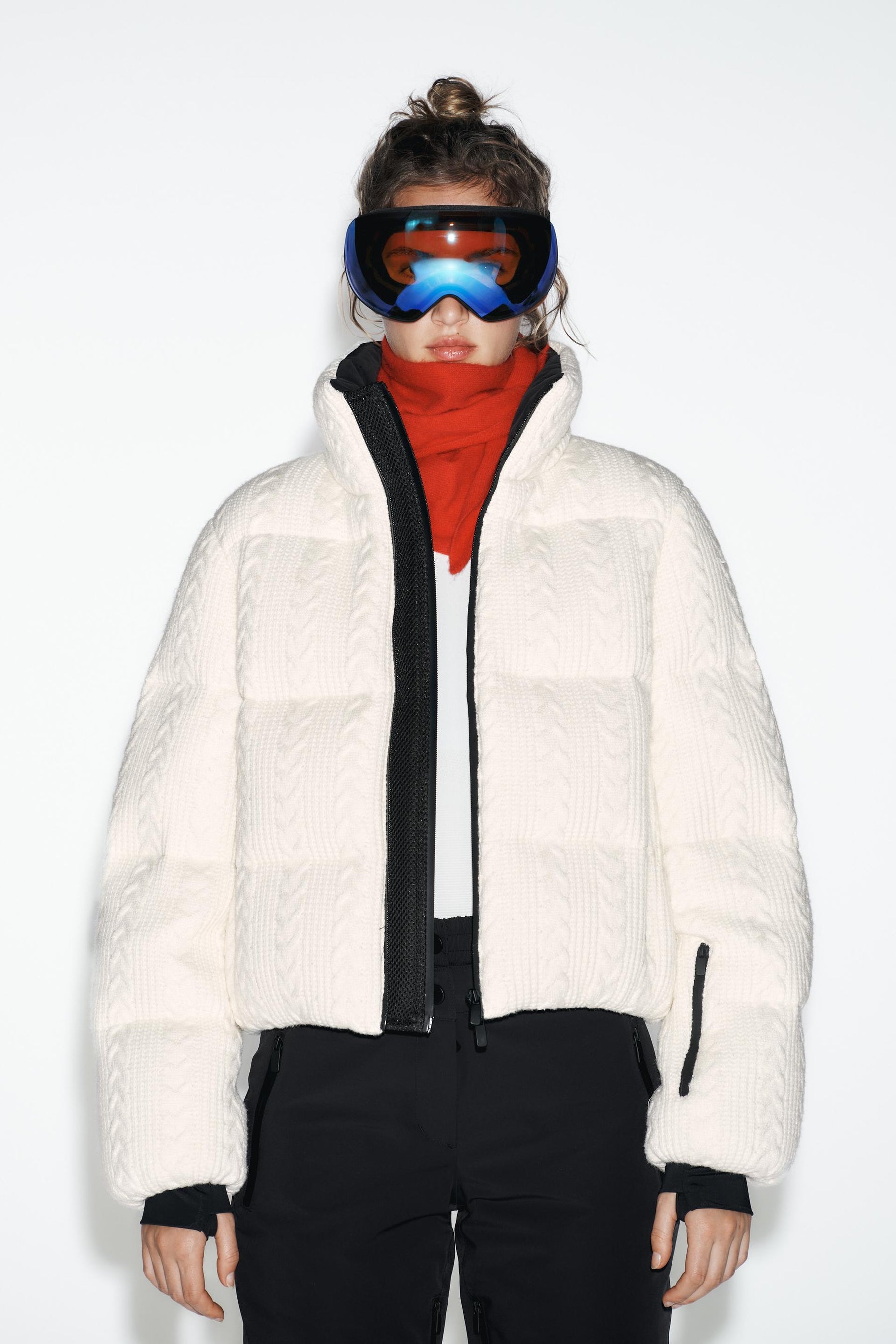 Steppjacke mit Reflektoren