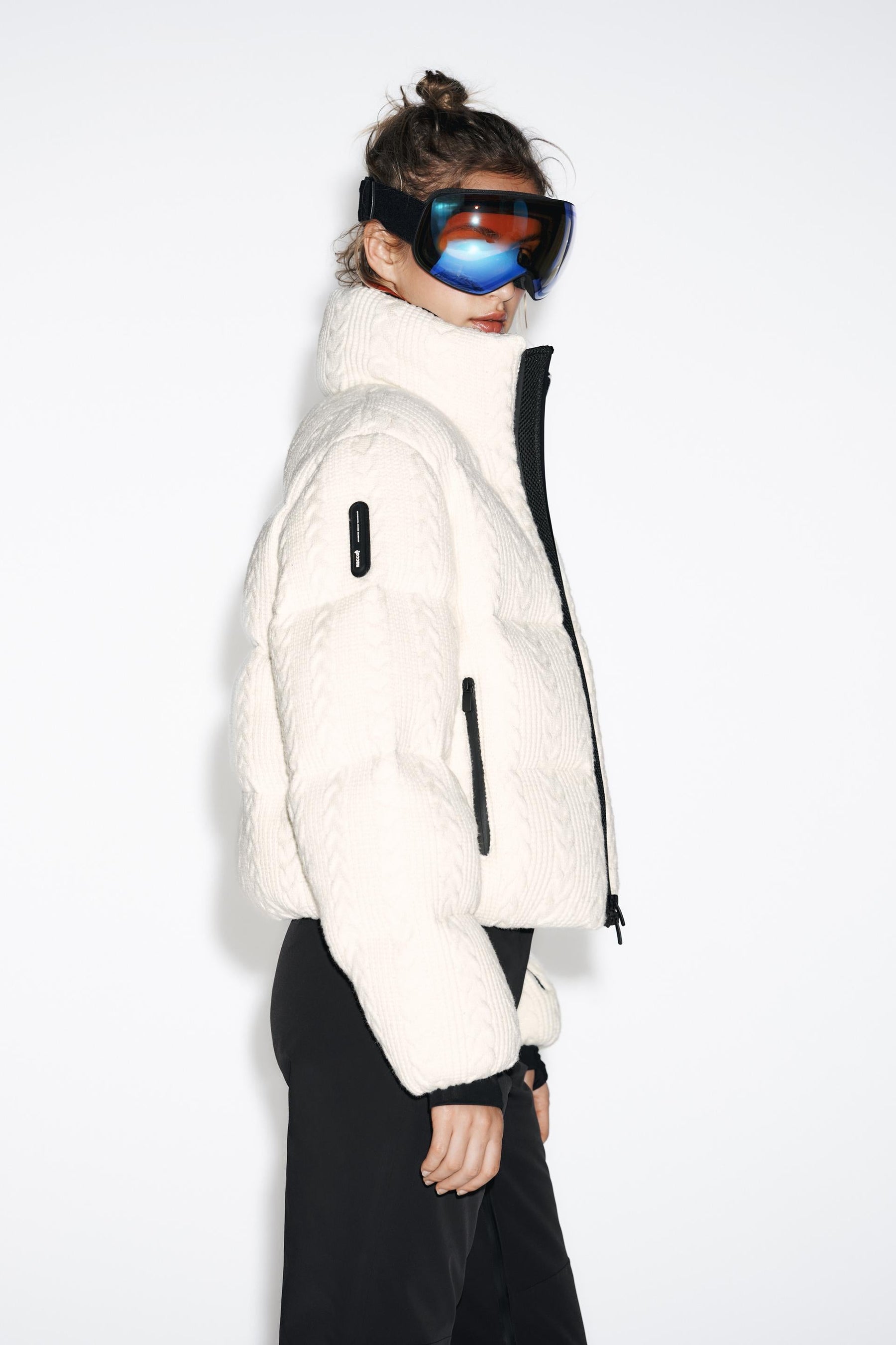 Steppjacke mit Reflektoren