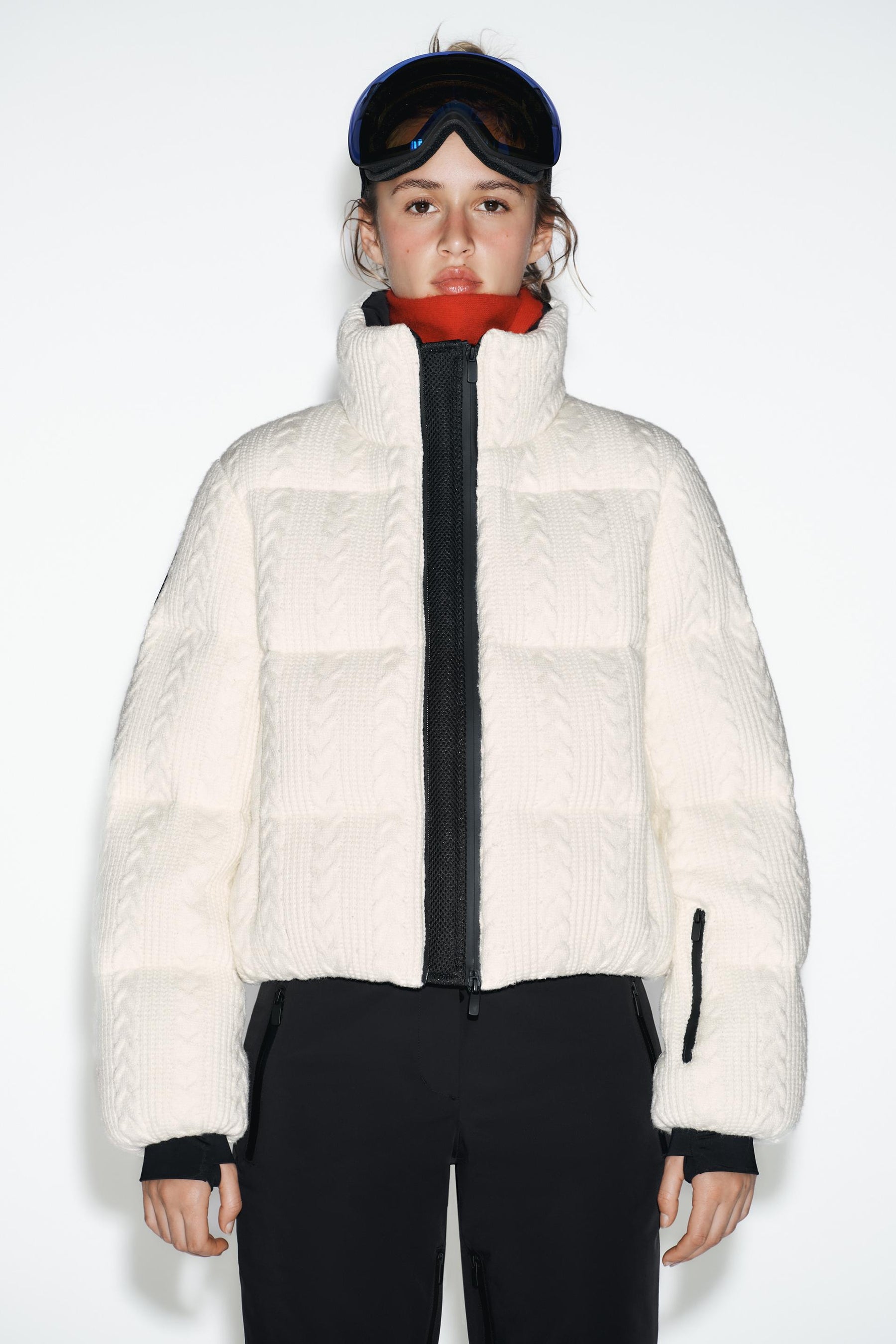 Steppjacke mit Reflektoren