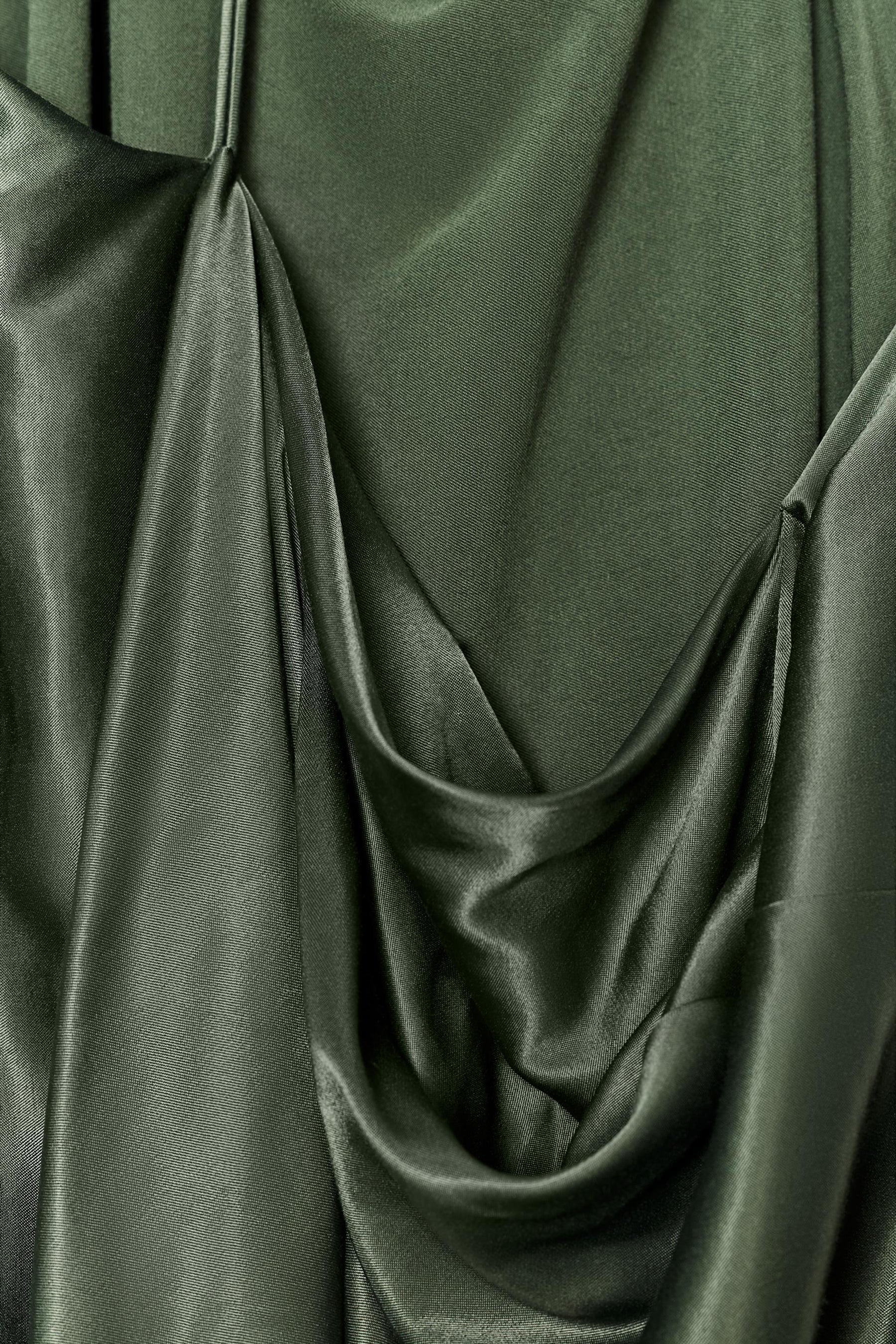 Asymmetric Satin Dress
