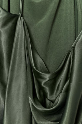 Asymmetric Satin Dress