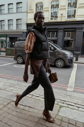 RUBBERISED PUFFER GILET - Image 1