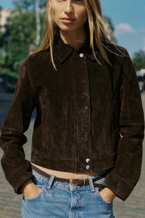 Kurze Lederjacke