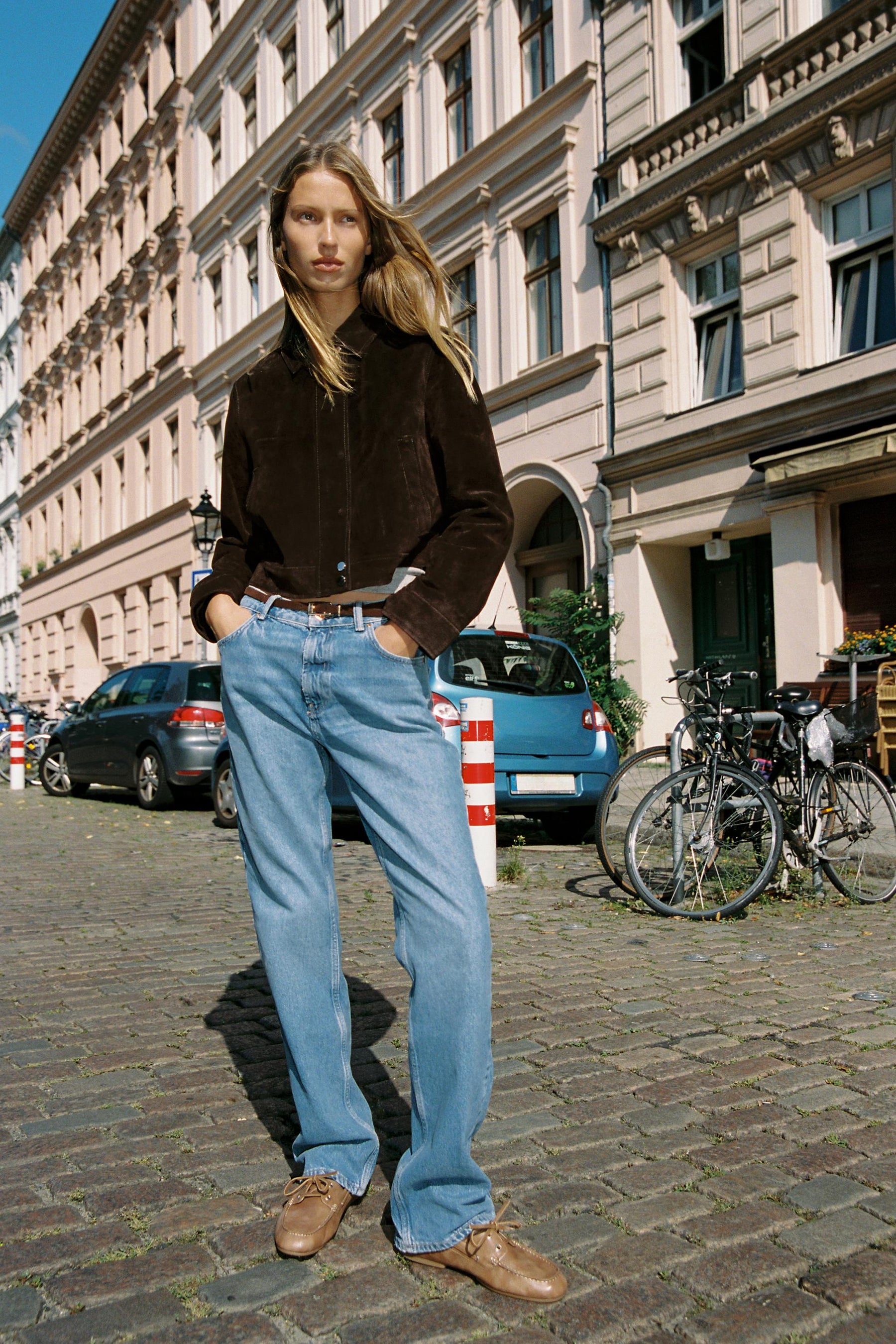 Kurze Lederjacke
