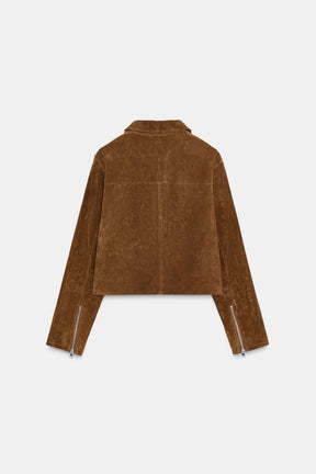 Kurze Lederjacke