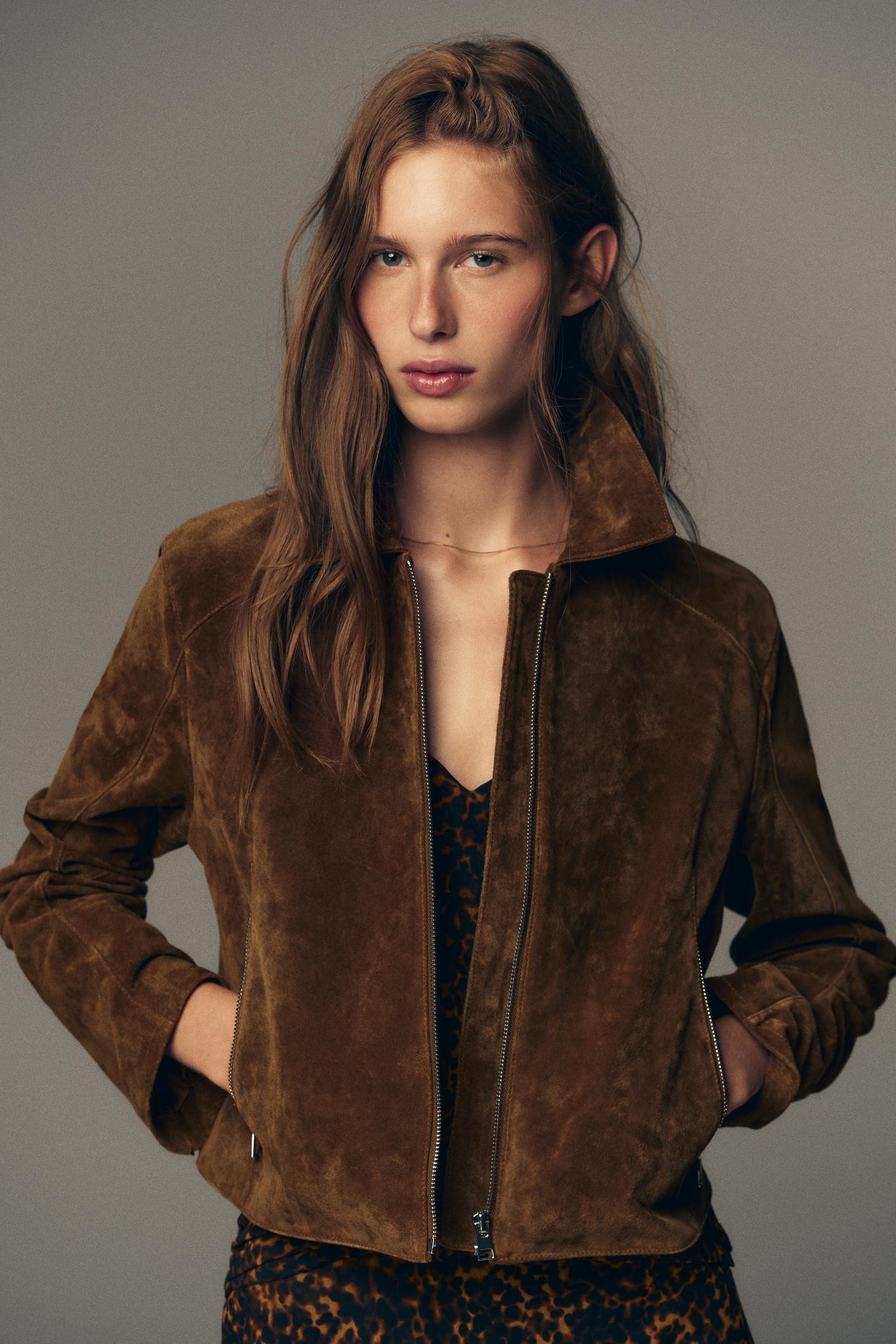 Kurze Lederjacke