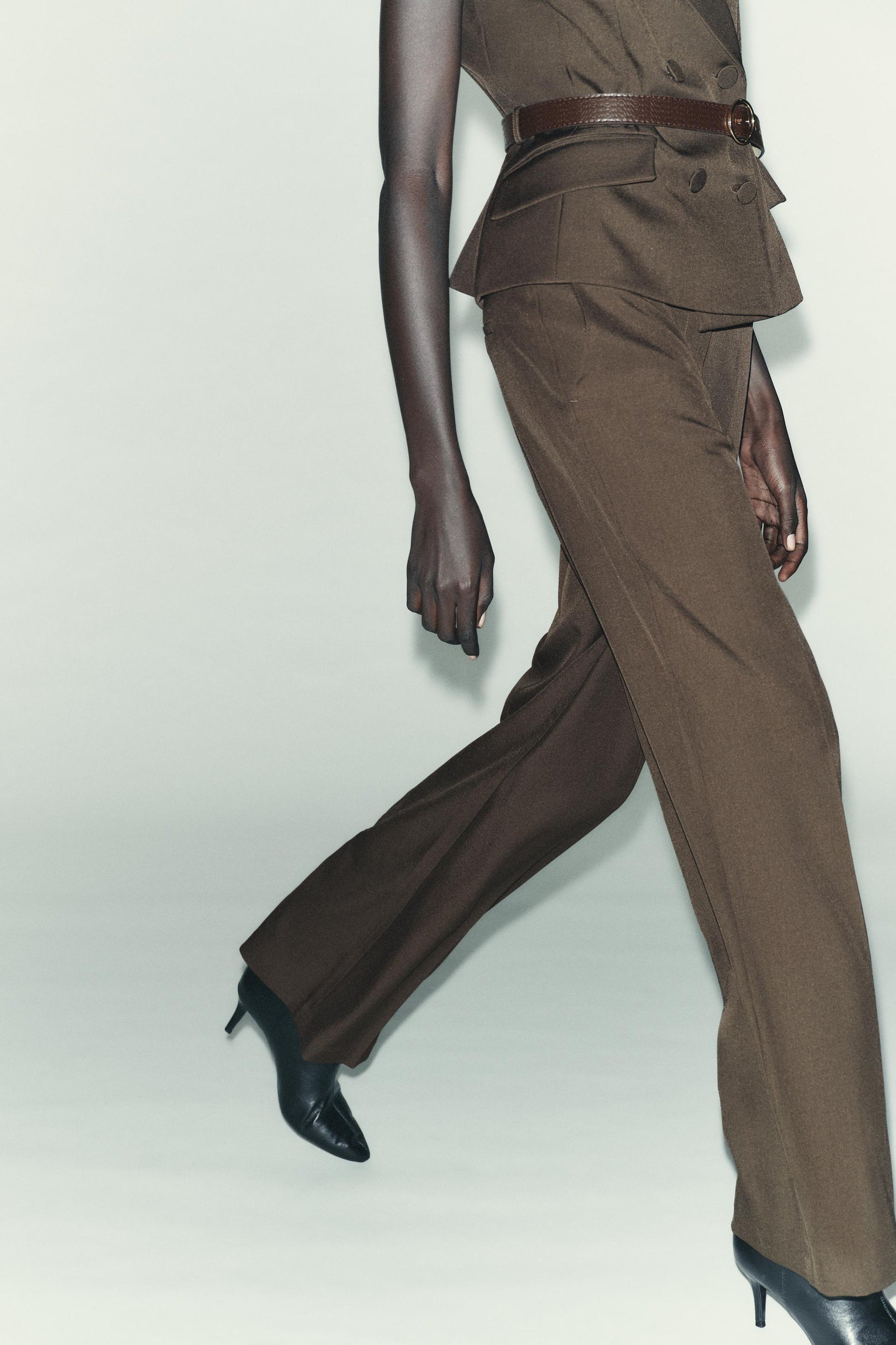 Straight-Leg High-Waist Trousers