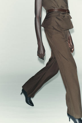 Straight-Leg High-Waist Trousers
