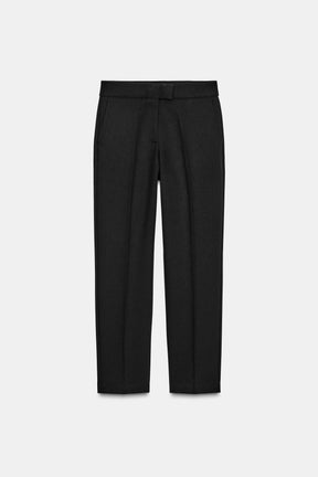 Straight-Leg Trousers with Crease