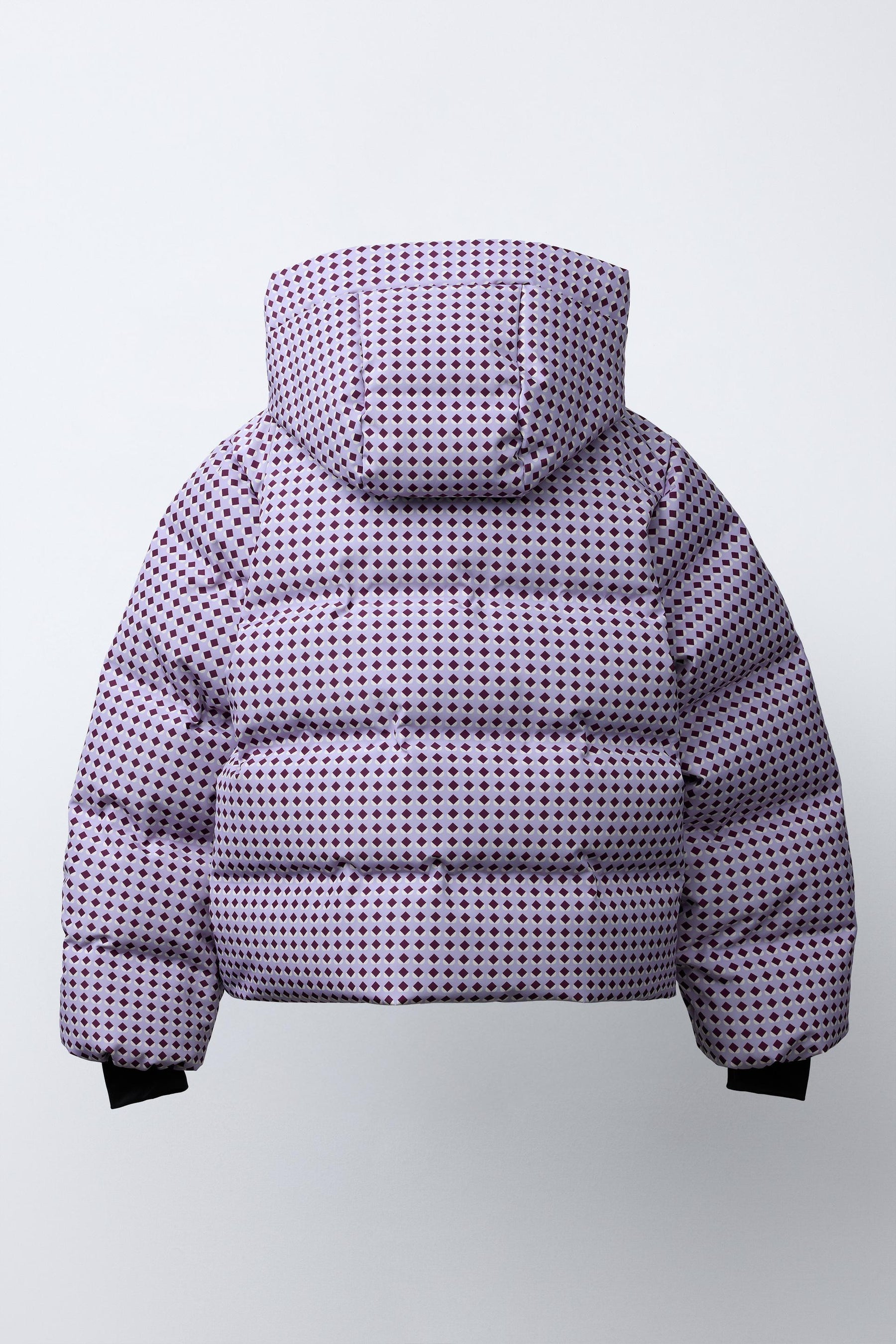 Down Feather Geometric Puffer Jacket - Image 4