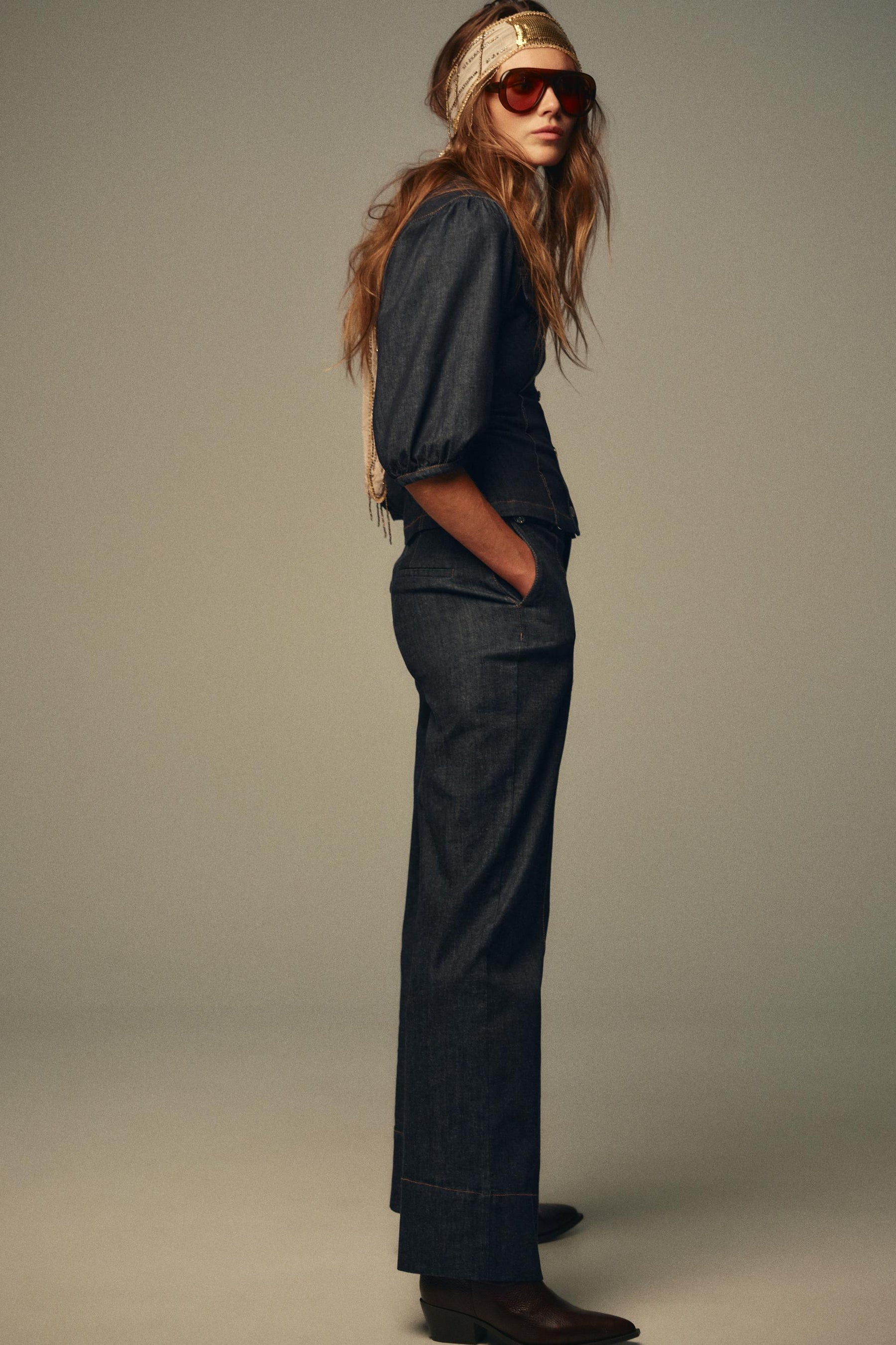 Bootcut Denim Trousers