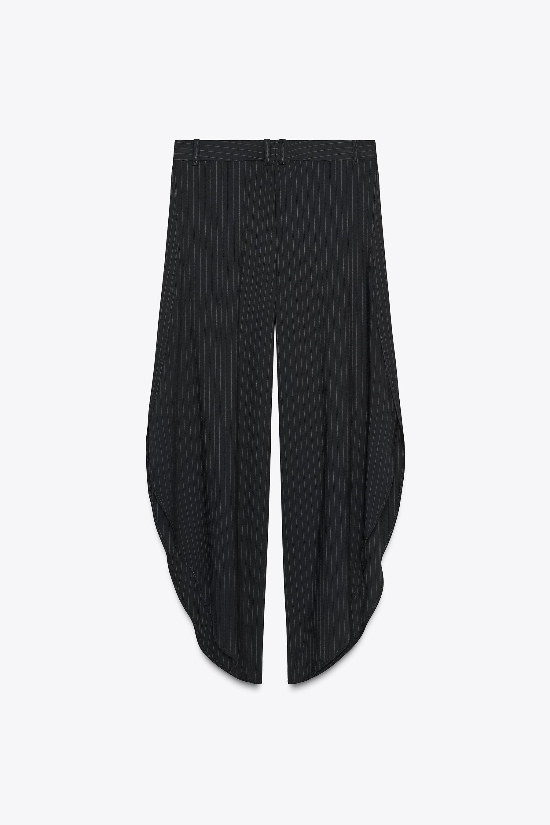 Pinstriped Trousers with Vents