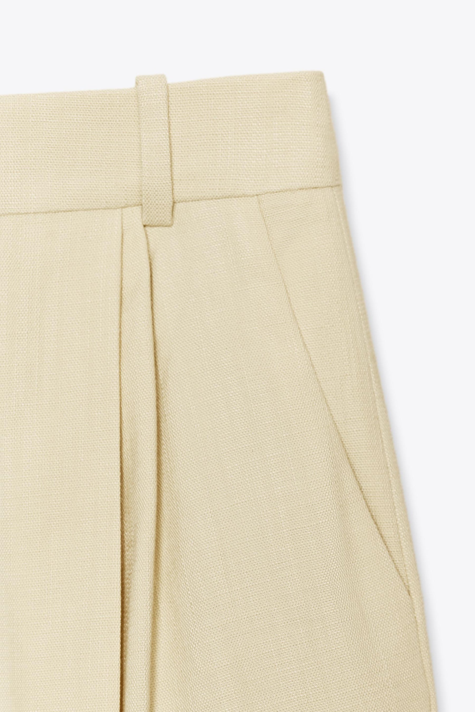 Wide-Leg Darted Trousers