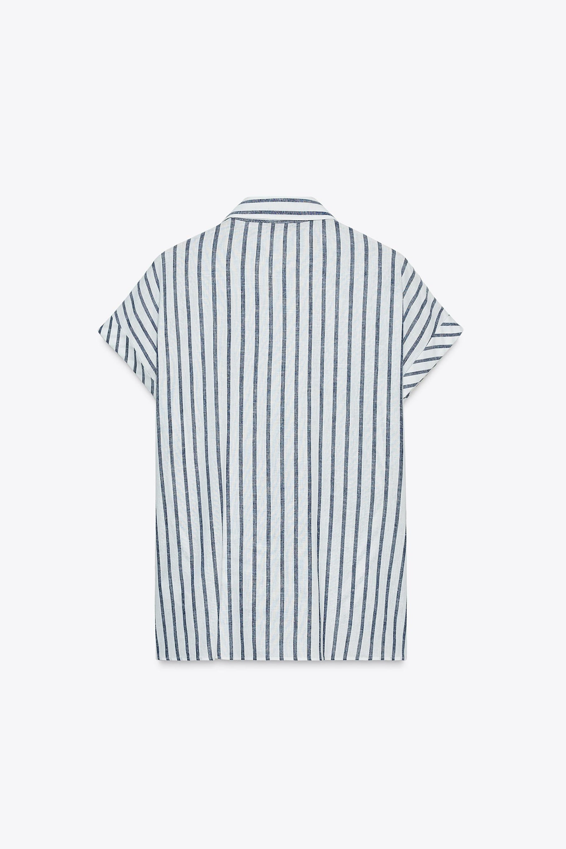 Linen Blend Knotted Shirt