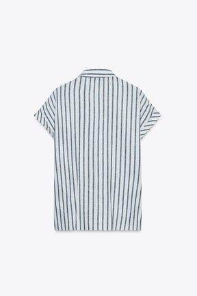 Linen Blend Knotted Shirt