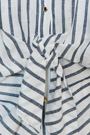 Linen Blend Knotted Shirt