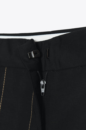 Straight-leg trousers with topstitching